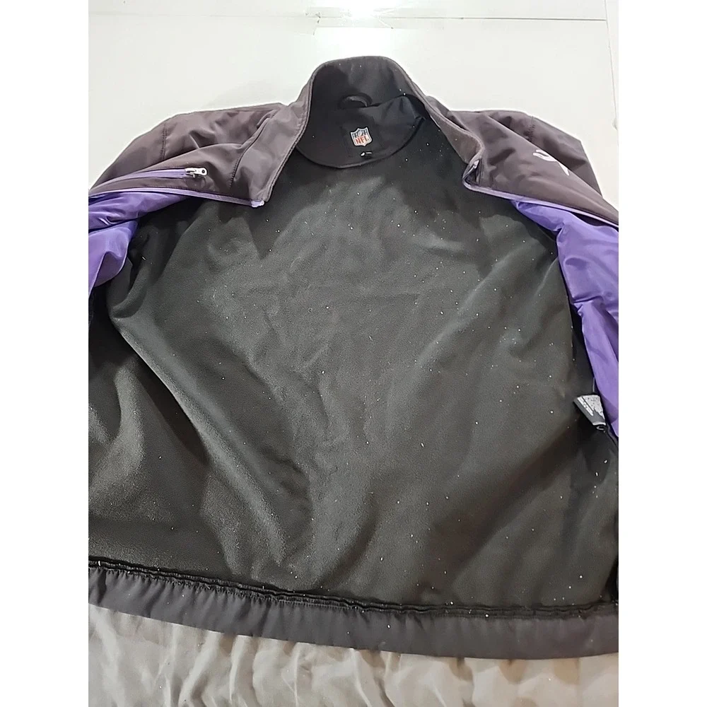 NFL Minnesota Vikings G-III Softshell Jacket Mens XXL Purple Black Full Zip Coat